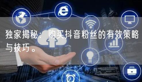 独家揭秘：购买抖音粉丝的有效策略与技巧。