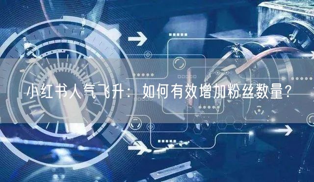 小红书人气飞升：如何有效增加粉丝数量？
