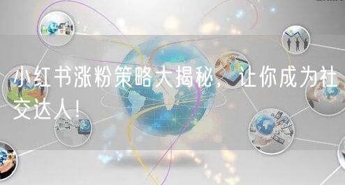 小红书涨粉策略大揭秘，让你成为社交达人！