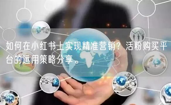 如何在小红书上实现精准营销？活粉购买平台的运用策略分享。